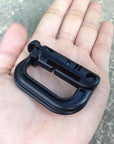 5Pcs Grimloc Molle Carabiner D Locking Ring Plastic Clip Snap Type Ring Buckle-Cords & Carabiners-Bargain Bait Box-Black-Bargain Bait Box