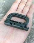 5Pcs Grimloc Molle Carabiner D Locking Ring Plastic Clip Snap Type Ring Buckle-Cords & Carabiners-Bargain Bait Box-arm green-Bargain Bait Box