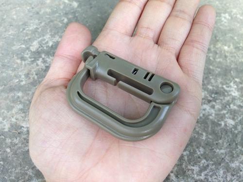 5Pcs Grimloc Molle Carabiner D Locking Ring Plastic Clip Snap Type Ring Buckle-Cords &amp; Carabiners-Bargain Bait Box-mud-Bargain Bait Box