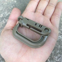5Pcs Grimloc Molle Carabiner D Locking Ring Plastic Clip Snap Type Ring Buckle-Cords & Carabiners-Bargain Bait Box-mud-Bargain Bait Box