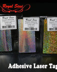 5Sheets 10Cm X 5Cm Holographic Adhesive Film Fly Tying Laser Rainbow Materials-Holographic Stickers-Bargain Bait Box-2 gold big point-Bargain Bait Box