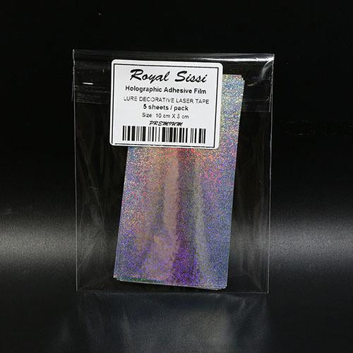 5Sheets/Pack 10Cm X 5Cm Holographic Adhesive Film Fly Tying Laser Rainbow-Fly Tying Materials-Bargain Bait Box-2 silver small point-Bargain Bait Box