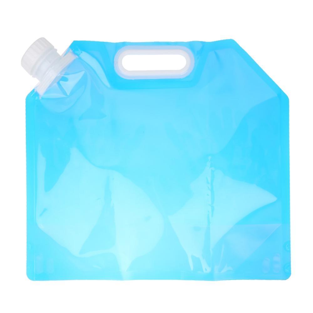 5L Drinking Water Container Bag Portable Collapsible Foldable Safety Sealed-Islandshop-Blue-Bargain Bait Box