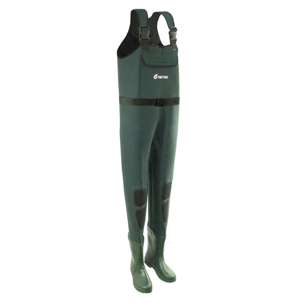 5Mm Neoprene Cold Water Men & Women Waterproof And Insulated Chest Waders With-Chest Waders-IMHANITE Official Store-Green-S-8-Bargain Bait Box