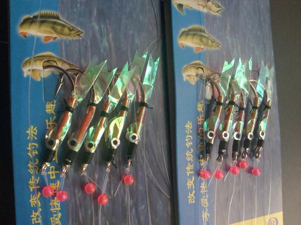 5Packs Artificial Sabiki Fishing Lure Jigs Special Fish Skin Sabiki Baits-Professional Lure store-Bargain Bait Box