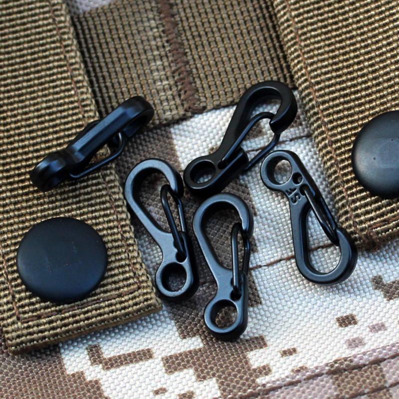 5Pc Edc Snap Spring Clip Camping Hiking Hook Carabiner Camping Equipment-Infinit Import&Export Trading Co.,Ltd.-Silver-Bargain Bait Box