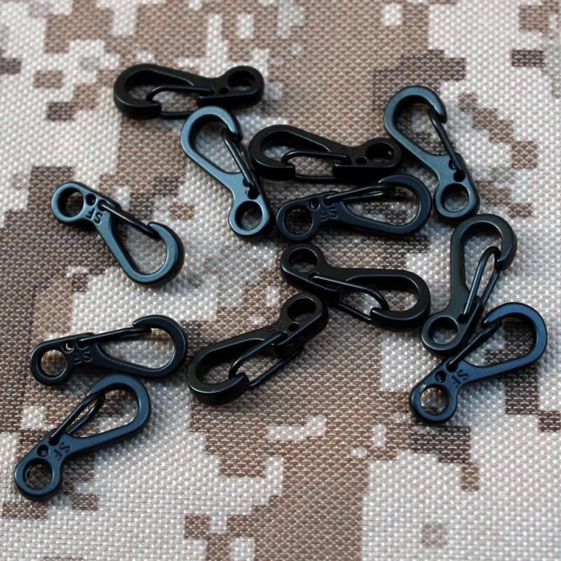 5Pc Edc Snap Spring Clip Camping Hiking Hook Carabiner Camping Equipment-Infinit Import&Export Trading Co.,Ltd.-Silver-Bargain Bait Box