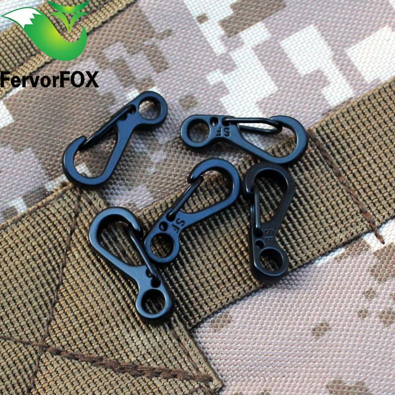 5Pc Edc Snap Spring Clip Camping Hiking Hook Carabiner Camping Equipment-Infinit Import&amp;Export Trading Co.,Ltd.-Silver-Bargain Bait Box