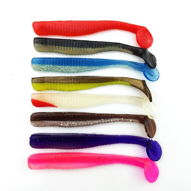 5Pc/Lot Soft Baits 7.5Cm/2.8G Silicone Bait Artificial Fishing Lures 8 Colors-Rembo fishing tackle Store-A-Bargain Bait Box
