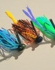 5Pcs 14G Sea Bass Grass Jig Jig Head Rubber Jig Fishing Hook Soft Fishing Hook S-Bass Jigs-Bargain Bait Box-14g mixed colors-Bargain Bait Box