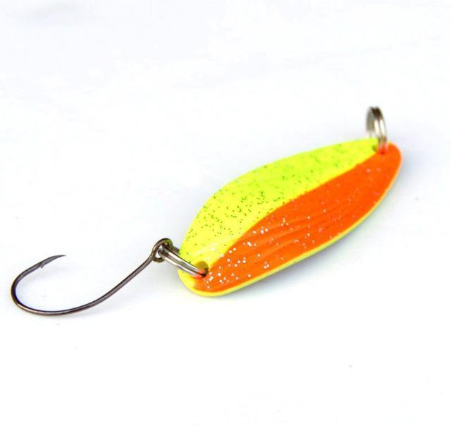 5Pcs 4.5G Mini Fishing Spoon Trout Lures Fluttering Spoons