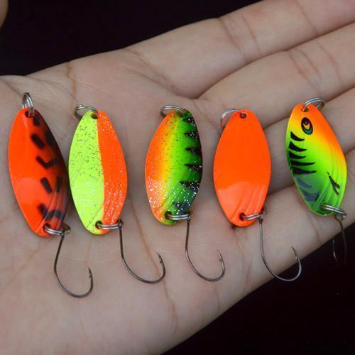 5Pcs 4.5G Mini Fishing Spoon Trout Lures Fluttering Spoons Japanese Freshwater-Fishing Lure Family-5pcs-Bargain Bait Box