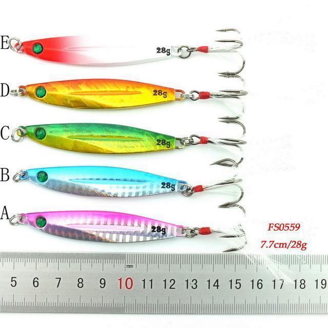 5Pcs 7G 10G 14G 17G 21G 28G 40G Fishing Spoons Metal Lure Leurre De Peche-Xiamen Smith Industry Co,. Ltd-28g FS0559-Bargain Bait Box