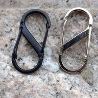 5/Pcs Edc Outdoor Equipment Alloy Carabiner Buckles Hook Backpack Fast 8-NanYou Outdoor Camping Supplies Store-Black-Bargain Bait Box