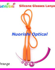5Pcs L609 12 Colors Round Head Design Elastic Silicone Anti-Slip Eyeglass-Sunglass Accessories-Bargain Bait Box-Orange only-Bargain Bait Box