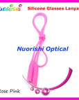 5Pcs L609 12 Colors Round Head Design Elastic Silicone Anti-Slip Eyeglass-Sunglass Accessories-Bargain Bait Box-Rose Pink only-Bargain Bait Box