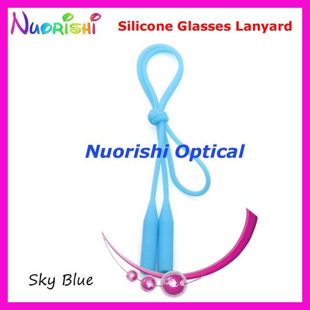 5Pcs L609 12 Colors Round Head Design Elastic Silicone Anti-Slip Eyeglass-Sunglass Accessories-Bargain Bait Box-Sky Blue only-Bargain Bait Box