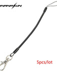 5Pcs/ Lot Spring Coiled Flashlight Strap Plastic Key Chain Key Ring Spiral-Funanasun Store-Bargain Bait Box