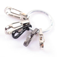 5Pcs Mini Spring Claps Quickdraw Bag Backpack Keychain Men Edc Carabiners-JOTO-Silver-Bargain Bait Box