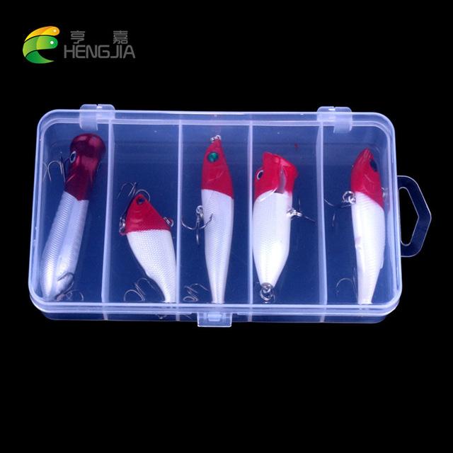 5Pcs Set Plastic Trout Minnow/Topwater Popper/Metal Vib/Pencil/ Frog-Hard Bait Kits-Bargain Bait Box-1-Bargain Bait Box