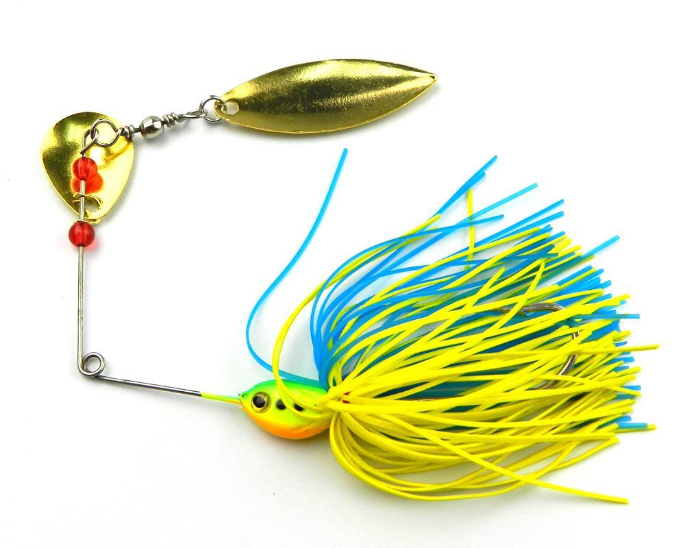 5Pcs Spinnerbait 16.3G Silicone Skirt Jigs Fishing Hard S Bait Hooks Metal-Spinnerbaits-Bargain Bait Box-Bargain Bait Box