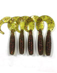 5Pcs/Lot 6Cm 2G Fishing Lure Silicone Bait Artificial Curly Tail Maggots Grub-Rembo fishing tackle Store-B-Bargain Bait Box