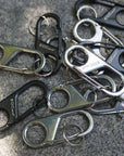 5Pcs/Lot Camping Snap Safety Hook 440 Stainless Steel Carabiner Key Chain Hiking-All EDC Gear Store-Silver-Bargain Bait Box