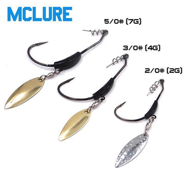 5Pcs/Lot Fishing Crank Hook With The Lead With Metal Spoon Sequins Add Weight-MC&LURE Store-2g Silver-Bargain Bait Box
