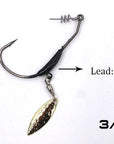 5Pcs/Lot Fishing Crank Hook With The Lead With Metal Spoon Sequins Add Weight-MC&LURE Store-3g Gold-Bargain Bait Box