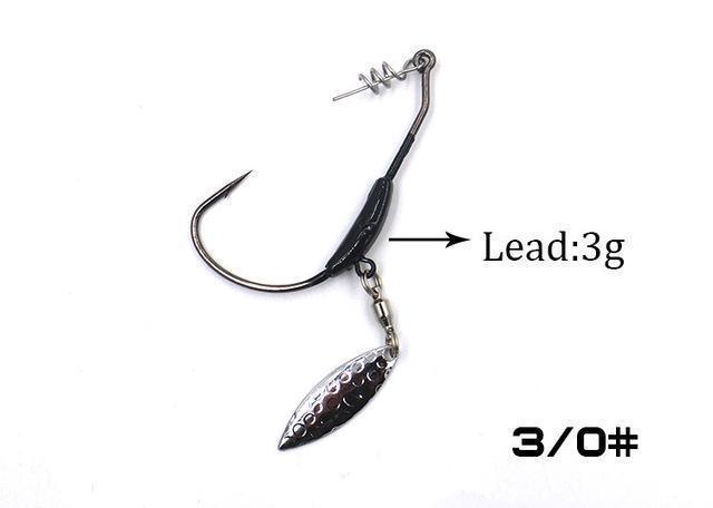 5Pcs/Lot Fishing Crank Hook With The Lead With Metal Spoon Sequins Add Weight-MC&amp;LURE Store-3g Silver-Bargain Bait Box