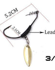 5Pcs/Lot Fishing Crank Hook With The Lead With Metal Spoon Sequins Add Weight-MC&LURE Store-4g Gold-Bargain Bait Box