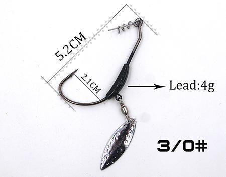 5Pcs/Lot Fishing Crank Hook With The Lead With Metal Spoon Sequins Add Weight-MC&amp;LURE Store-4g Silve-Bargain Bait Box