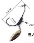 5Pcs/Lot Fishing Crank Hook With The Lead With Metal Spoon Sequins Add Weight-MC&LURE Store-7g Gold-Bargain Bait Box