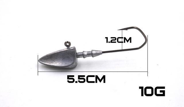 5Pcs/Lot Fishing Lure5G/7G/10G/14G/20G Jig Head Hooks Fishing Bait Soft Worm-MC&LURE Store-10g-Bargain Bait Box