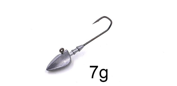 5Pcs/Lot Fishing Lure5G/7G/10G/14G/20G Jig Head Hooks Fishing Bait Soft Worm-MC&LURE Store-3g-Bargain Bait Box