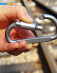 5Pcs/Lot High Quality Aluminum D Type Carabiner Screw Lock Bottle Hook Buckle-Feiqu Trading Co., Ltd. Store-Bargain Bait Box