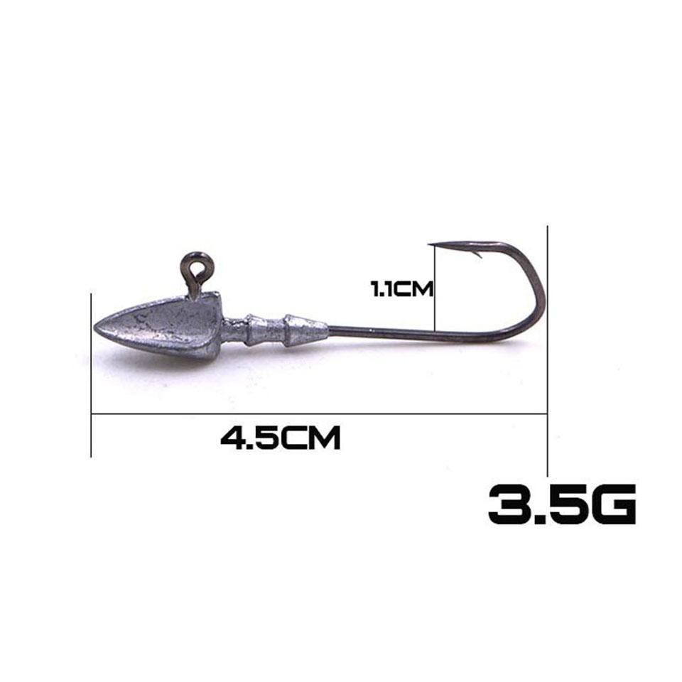 5Pcs/Lot Lead Jig Hooks 3.5G 5G 7G 10G 14G 20G Fishing Hooks Triangle Jig Lead-AOLIFE Sporting Store-3G-Bargain Bait Box