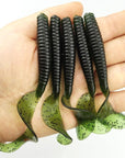 5Pcs/Lot Long Tail Grubs 4.2G 80Mm Curly Tail Soft Lure Long Curly Tail-Dreamer Zhou'store-color B-Bargain Bait Box