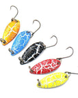 5Pcs/Lot Mix Colors 3.2Cm 3G Fishing Spoon Lure Swim Bait Artificial Trout-HISTOLURE Fishing Tackle Online Store-Bargain Bait Box