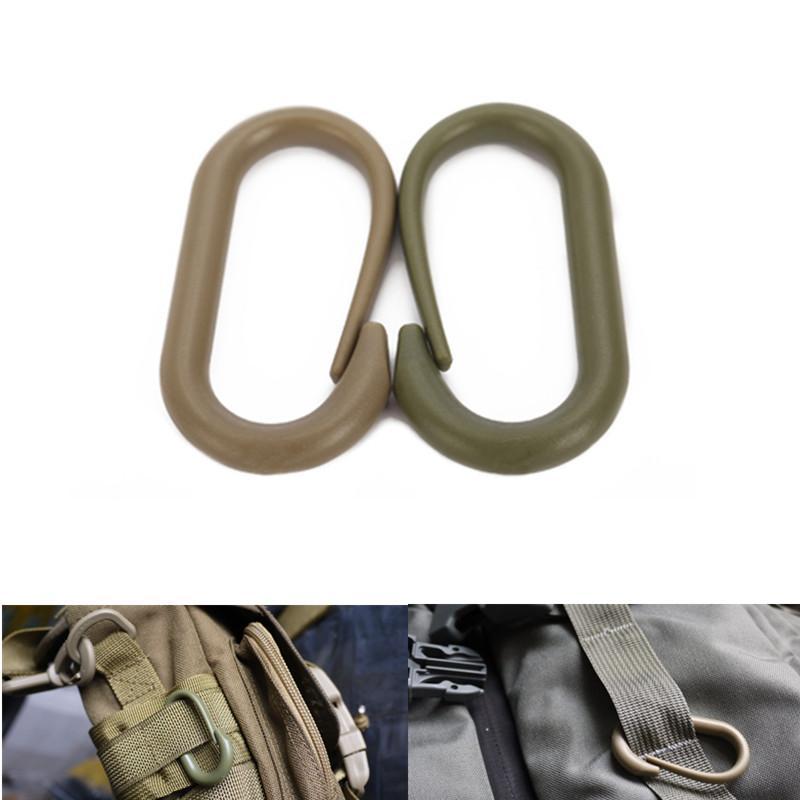 5Pcs/Lot Plastic Carabiners Buckles Hooks Generic Molle Tactical Backpack-Cords & Carabiners-Bargain Bait Box-Brown-Bargain Bait Box