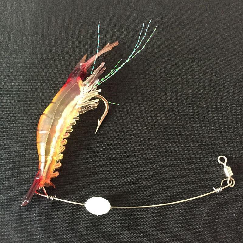 5Pcs/Lot Shrimp Soft Lure 9Cm/6G Fishing Artificial Bait With Glow Hook-JSFUN Official Store-Bargain Bait Box