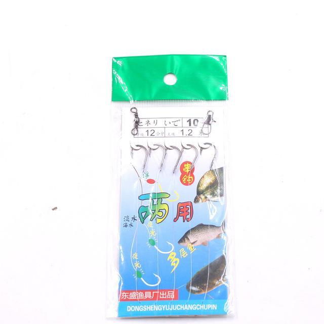 5Pcs/Set High Carbon Steel Iseama Sharp String Hook For Sea Carp Fly Fishing-Deep Sea Sporting Goods-number 10-Bargain Bait Box