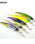 5Ps Crankbaits Minnow Fishing Lure With Hooks Artificial Tackle Hard Laser-BODECIN Fishing Tackle USA Store-Mixed Color 5PCS-Bargain Bait Box
