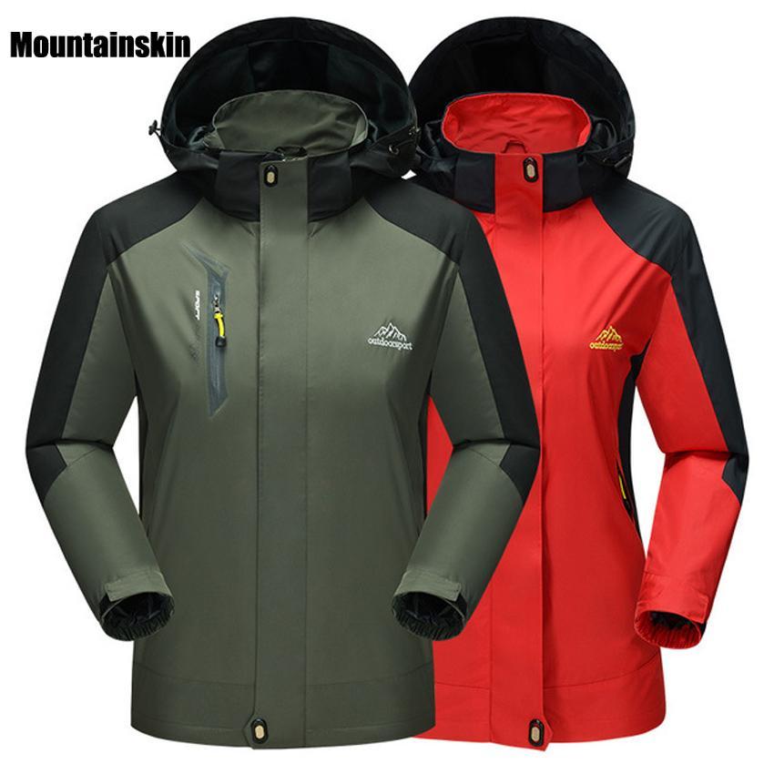 5Xl Men Women Spring Breathable Softshell Jackets Outdoor Sports Waterproof-Mountainskin Outdoor-Men Red-M-Bargain Bait Box