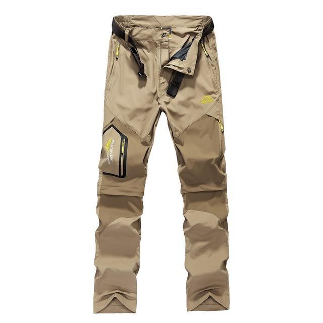 5Xl Mens Summer Quick Dry Removable Pants Outdoor Brand Cloting Male-Mountainskin Outdoor-Khaki 2-L-Bargain Bait Box