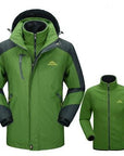 5Xl Men'S Winter Thick Softshell Jackets Male Outdoor Inside Fleece Jacket-Mountainskin Outdoor-Green-L-Bargain Bait Box