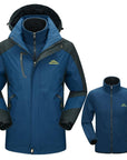5Xl Men'S Winter Thick Softshell Jackets Male Outdoor Inside Fleece Jacket-Mountainskin Outdoor-Royal Blue-L-Bargain Bait Box