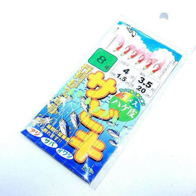 6 Pack 36Pcs/Lot Shrimp Soft Bait With Glow Hook Swivels Anzois Para Sabiki Rigs-Sabiki Rigs-Bargain Bait Box-6 pack 36pcs 2-Bargain Bait Box