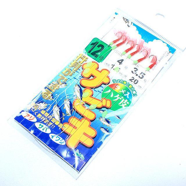 6 Pack 36Pcs/Lot Shrimp Soft Bait With Glow Hook Swivels Anzois Para Sabiki Rigs-Sabiki Rigs-Bargain Bait Box-6 pack 36pcs 6-Bargain Bait Box