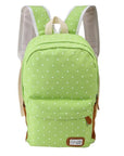 6 Colors Canvas Schoolbag Backpack For Teenager Girls Mochila Female Travel-Dreamland 123-Green-Bargain Bait Box